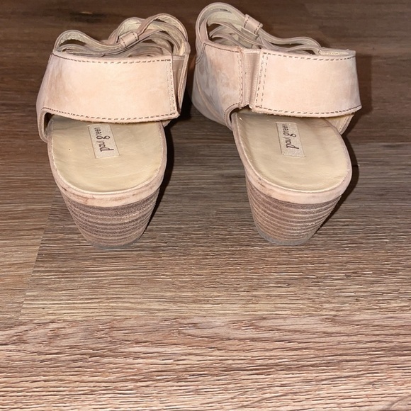 Paul Green 'Mattie' Slingback Suede Sandal Shoes Beige 5.5 - Picture 2 of 6